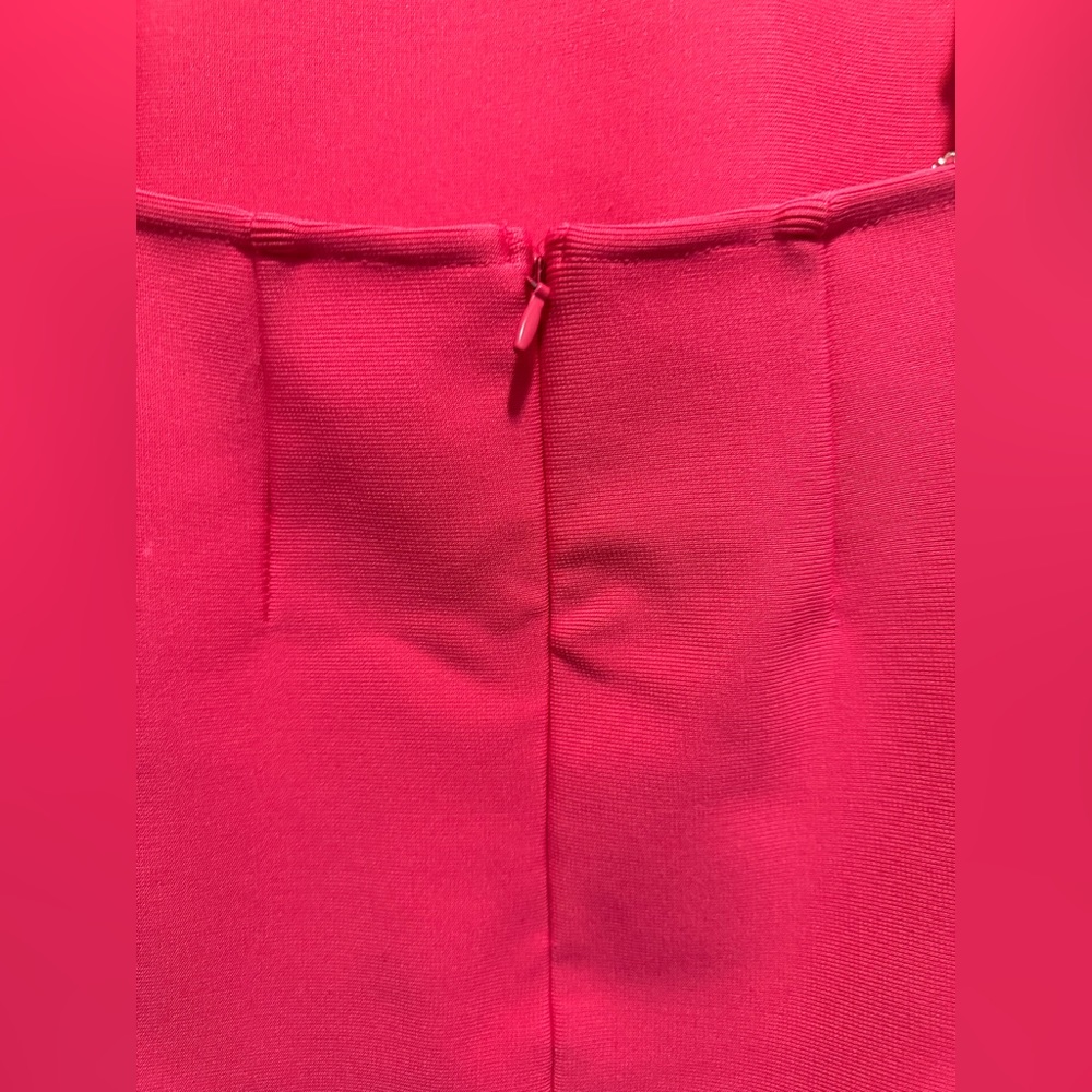 Rhinestone Backless Pink Dress - Picture 7 of 8